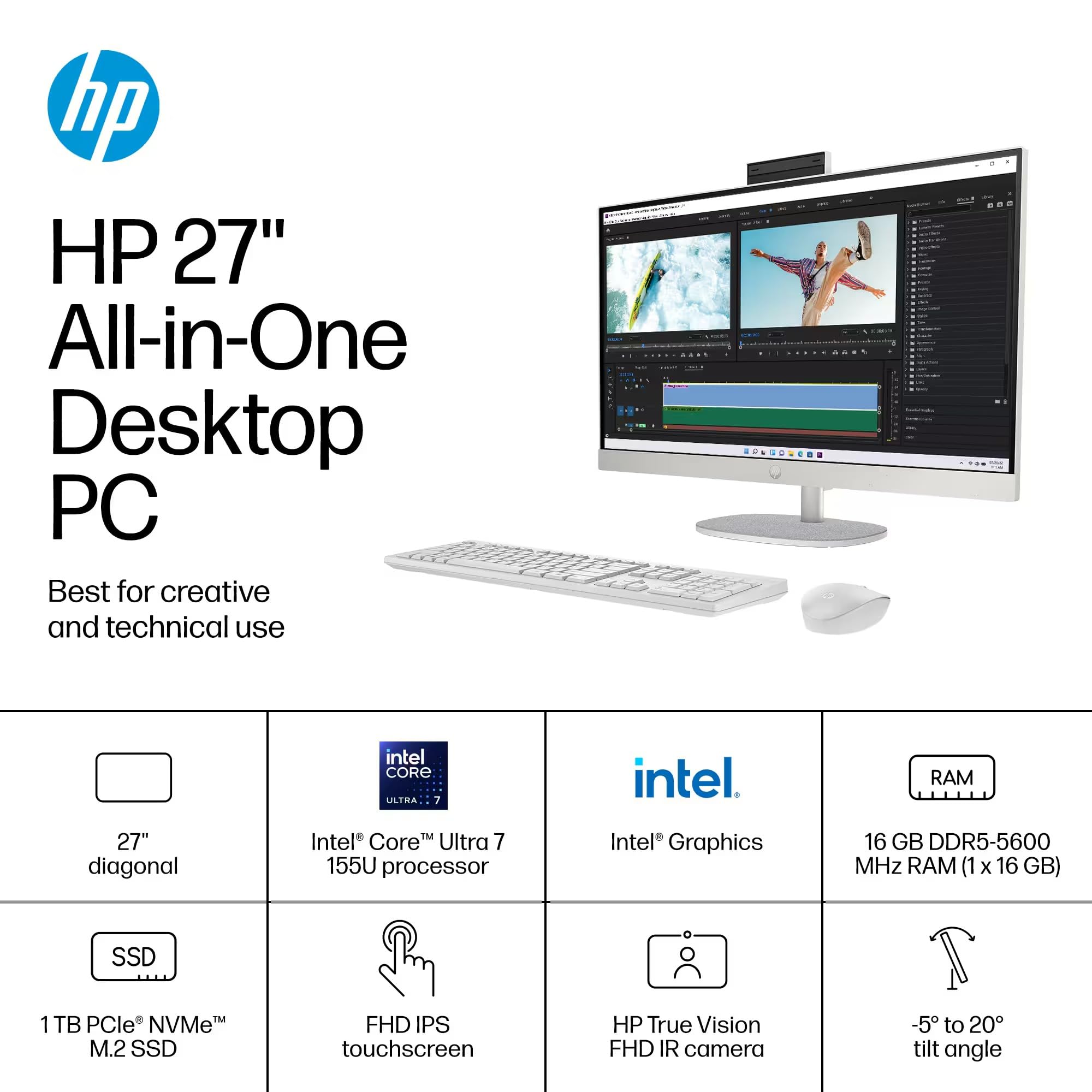 Amazon.co.jp: HP 27 タッチスクリーンオールインワンデスクトップ